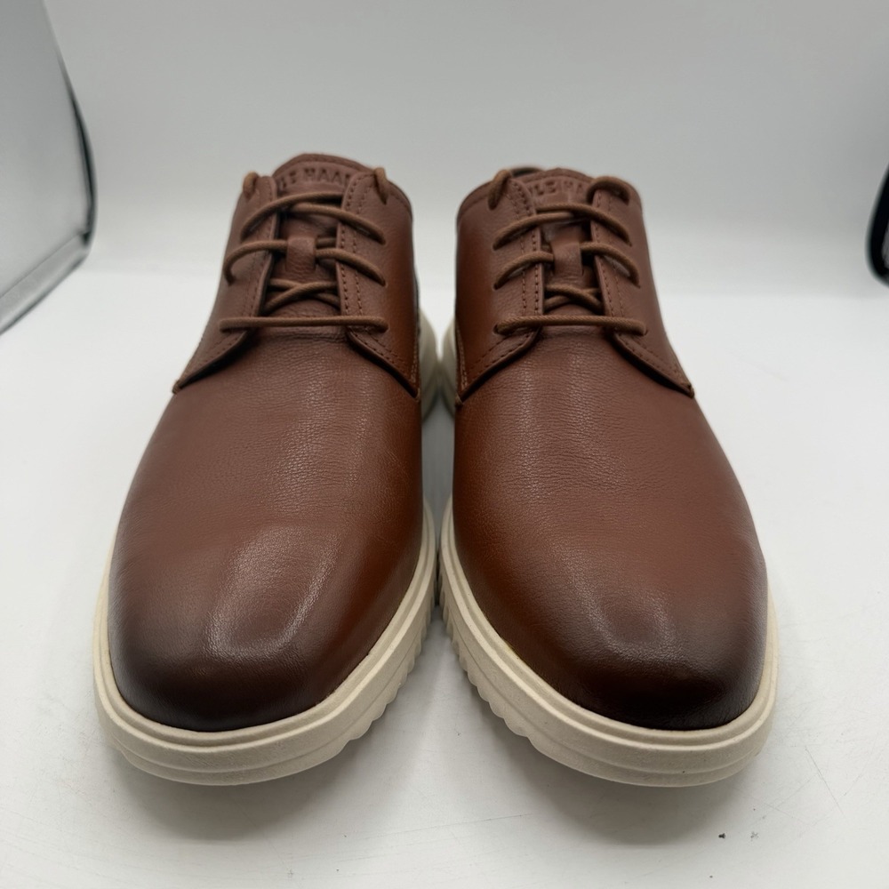 Cole Haan Grand+ Plain Toe Oxfords Men Sz 8.5 M British Tan Leather Shoes C36935 - Picture 4 of 12